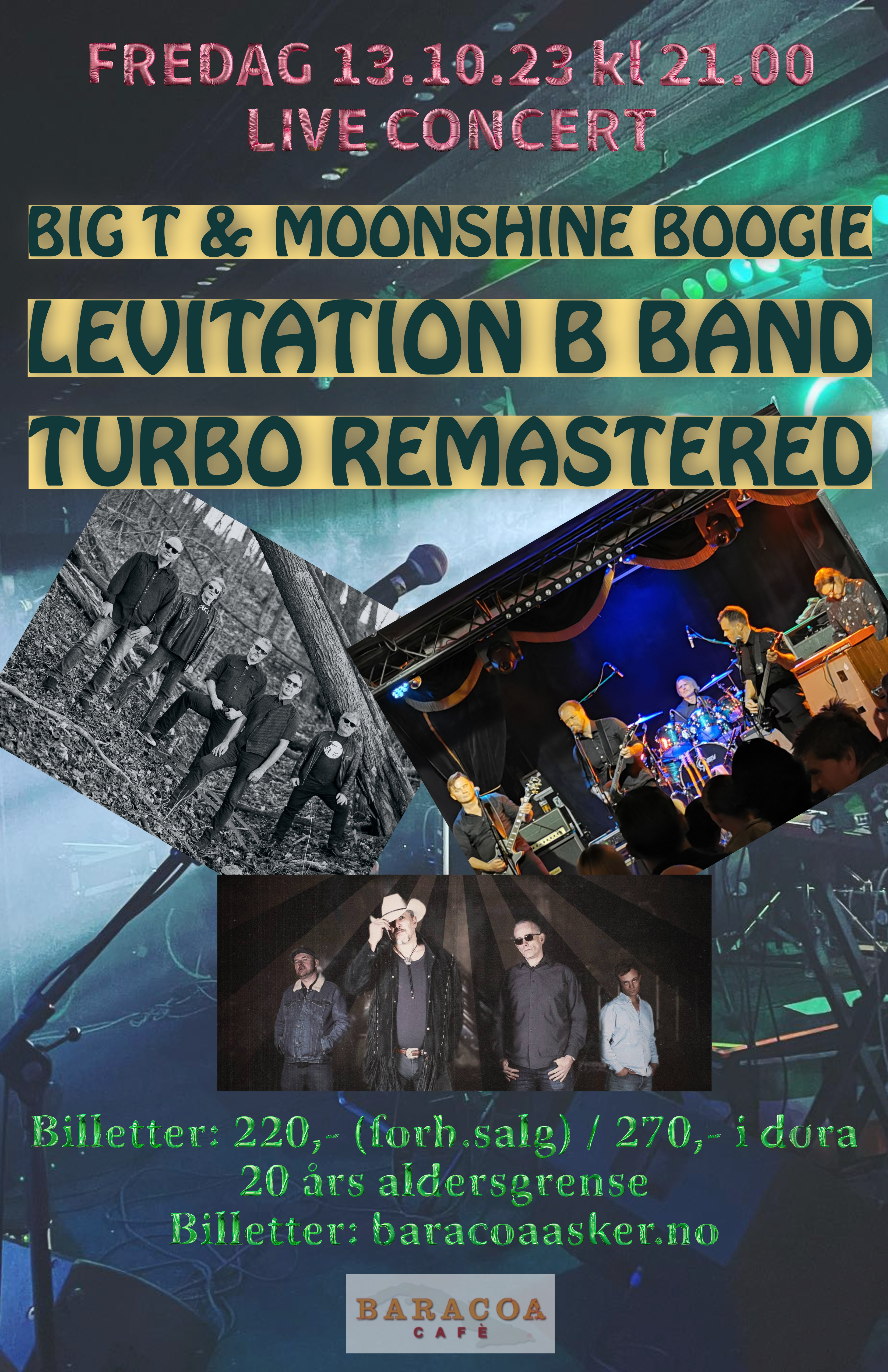 Baracoa's Retro Kveld med 3 Band
